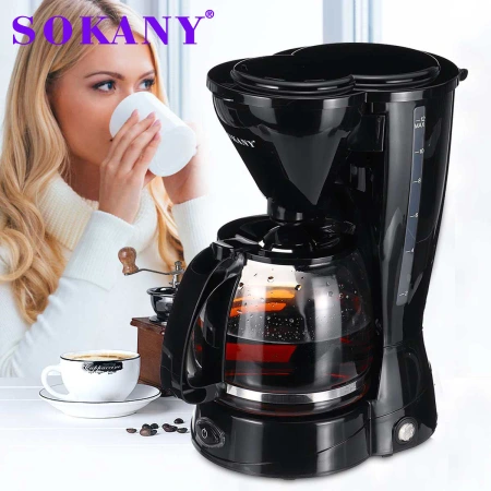 The cross-border SOKANY123A mini coffee machine is a small household automatic drip coffee maker for making coffee and tea The cross-border SOKANY123A mini coffee machine is a small household automatic drip coffee maker for making coffee and tea